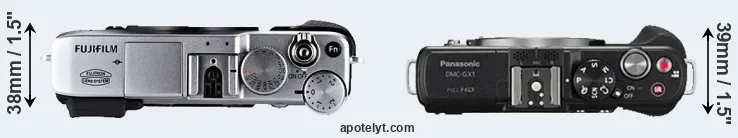 Compare X-E1 versus GX1 top