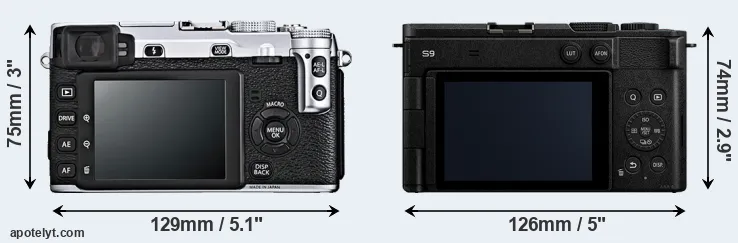 Comparison X-E1 or S9 rear