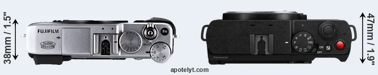 Compare X-E1 versus S9 top