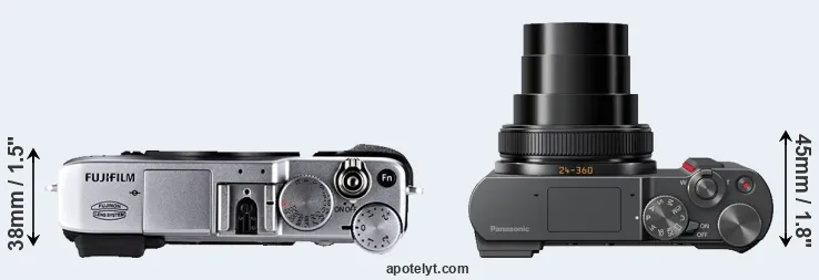 Compare X-E1 versus TZ200 top
