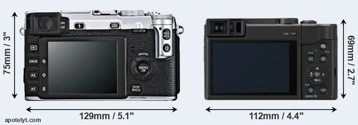 Comparison X-E1 or TZ95 rear