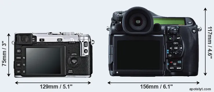 Comparison X-E1 or 645Z rear