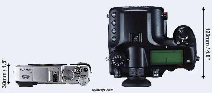 Compare X-E1 versus 645Z top