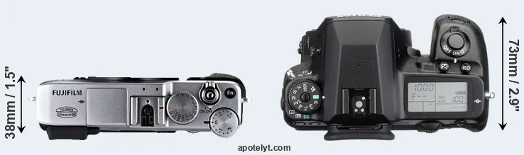 Compare X-E1 versus K-5 II top