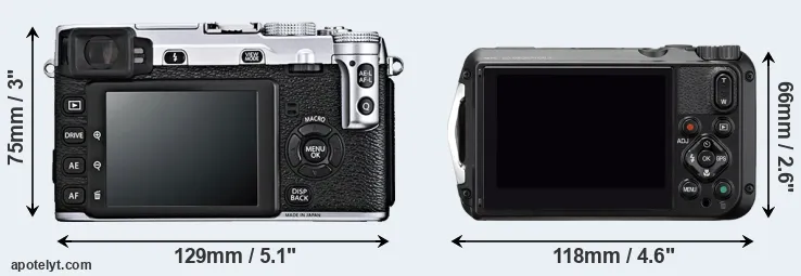 Comparison X-E1 or WG-6 rear