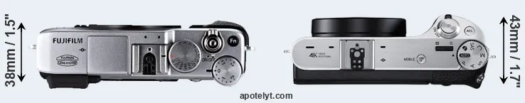 Compare X-E1 versus NX500 top