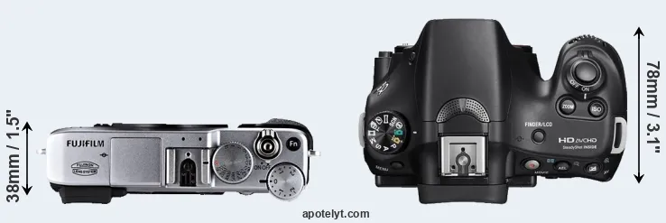 Compare X-E1 versus A58 top