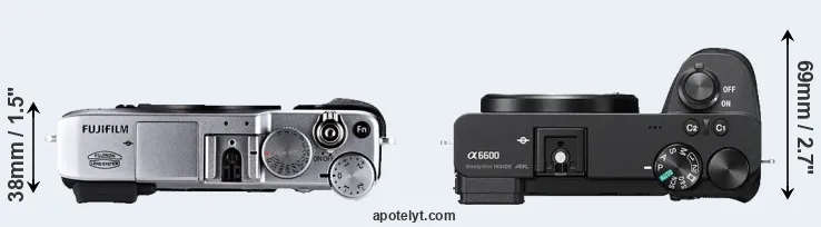 Compare X-E1 versus A6600 top