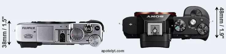 Compare X-E1 versus A7R top