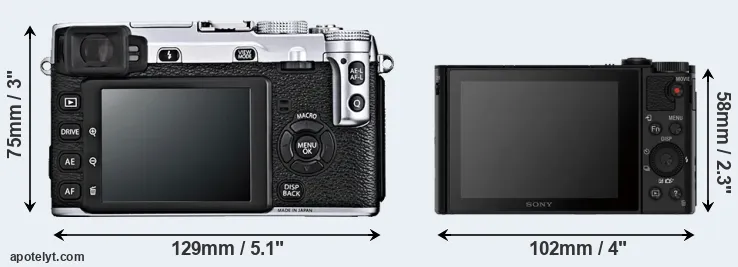 Comparison X-E1 or HX80 rear