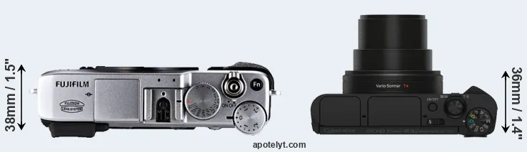 Compare X-E1 versus HX80 top