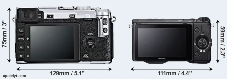 Comparison X-E1 or NEX-5R rear