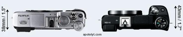 Compare X-E1 versus NEX-6 top