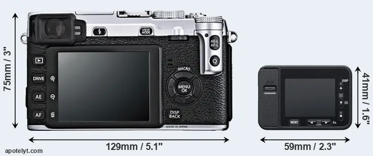 Comparison X-E1 or RX0 rear