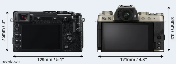 Comparison X-E2 or X-T200 rear
