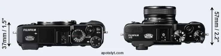 Compare X-E2 versus X10 top