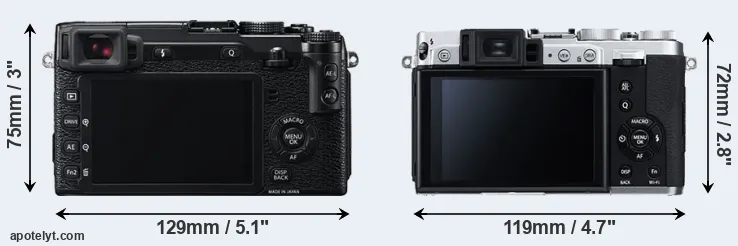 Comparison X-E2 or X30 rear