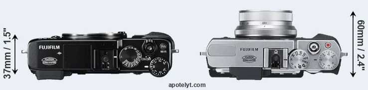 Compare X-E2 versus X30 top