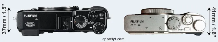 Compare X-E2 versus XF10 top