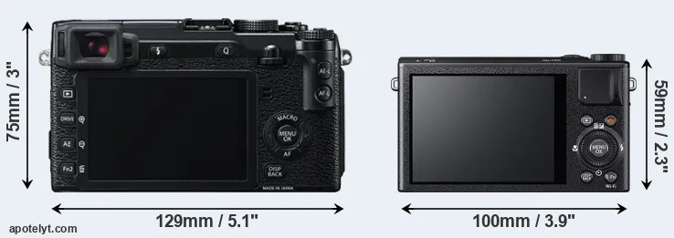 Comparison X-E2 or XQ2 rear
