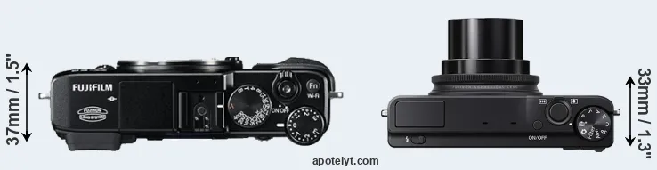 Compare X-E2 versus XQ2 top