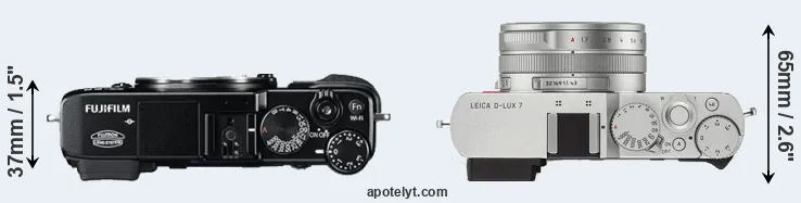 Compare X-E2 versus D-LUX 7 top