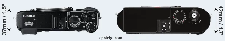 Compare X-E2 versus M Typ 262 top