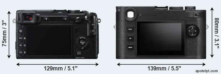 Comparison X-E2 or M11 rear