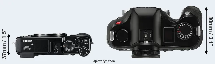 Compare X-E2 versus S Typ 006 top