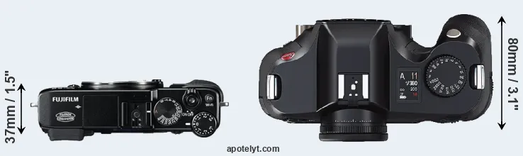 Compare X-E2 versus S2 top