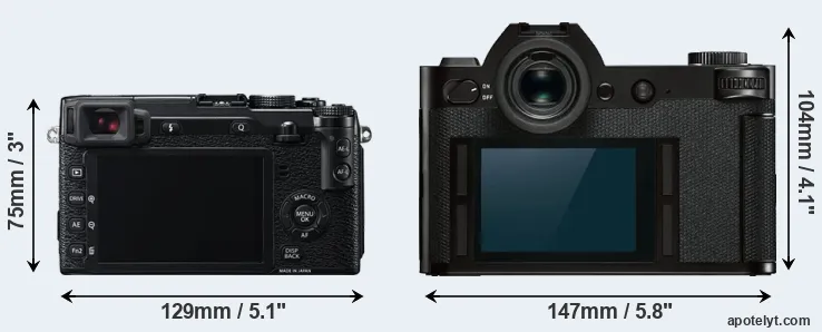 Comparison X-E2 or Leica SL rear