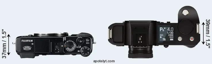 Compare X-E2 versus Leica SL top