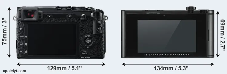 Comparison X-E2 or TL2 rear