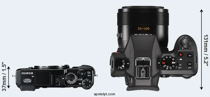 Compare X-E2 versus V-LUX Typ 114 top