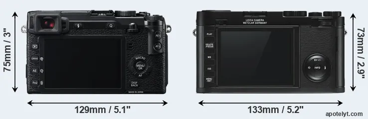 Comparison X-E2 or X Typ 113 rear
