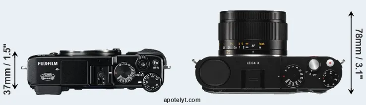 Compare X-E2 versus X Typ 113 top