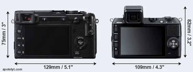 Comparison X-E2 or V2 rear