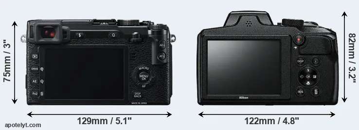 Comparison X-E2 or B600 rear