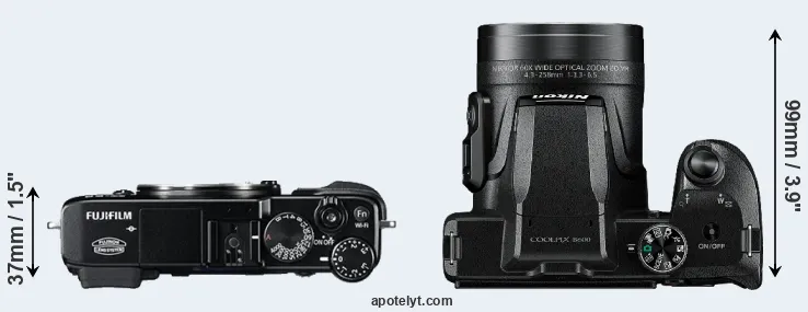 Compare X-E2 versus B600 top