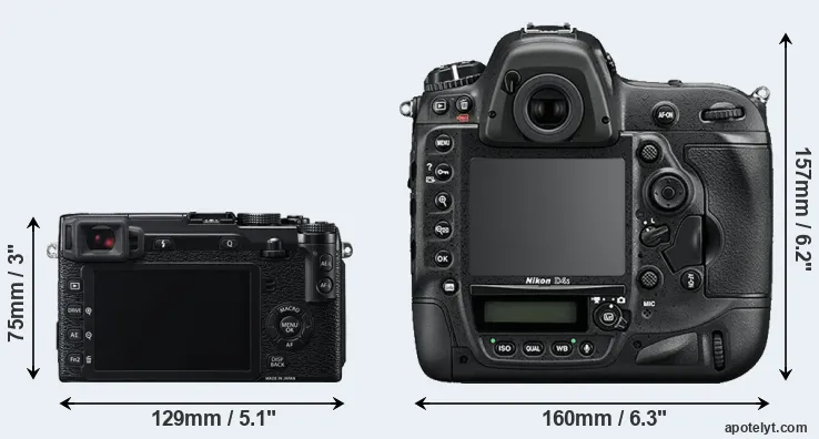 Comparison X-E2 or D4S rear