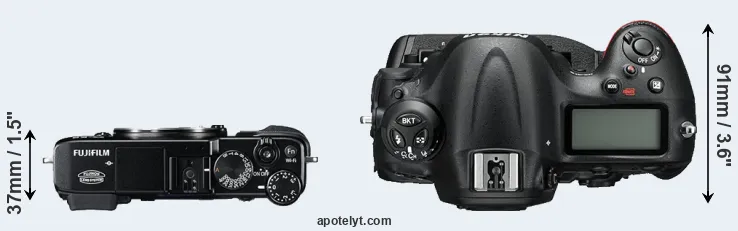Compare X-E2 versus D4S top