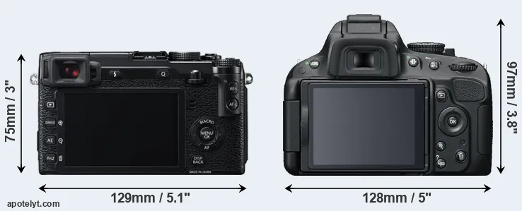 Comparison X-E2 or D5100 rear