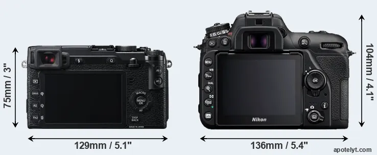 Comparison X-E2 or D7500 rear