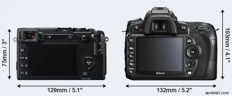 Comparison X-E2 or D90 rear