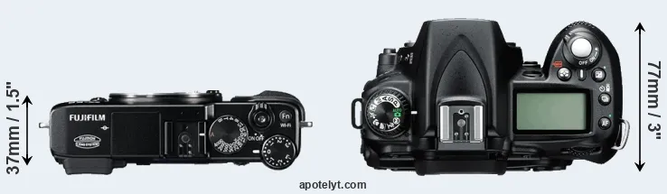 Compare X-E2 versus D90 top