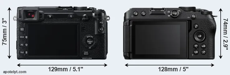Comparison X-E2 or Z30 rear