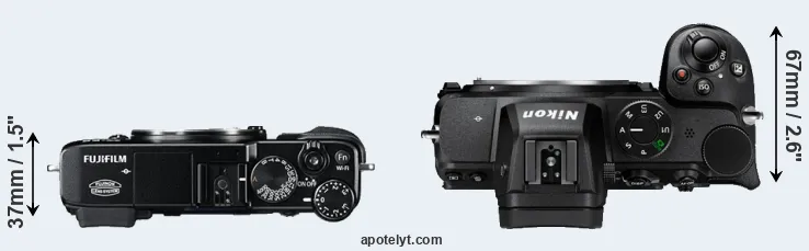 Compare X-E2 versus Z5 top