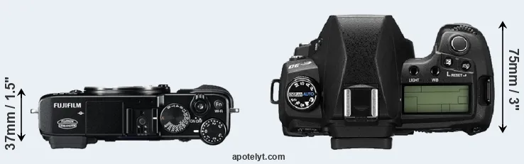 Compare X-E2 versus E-30 top