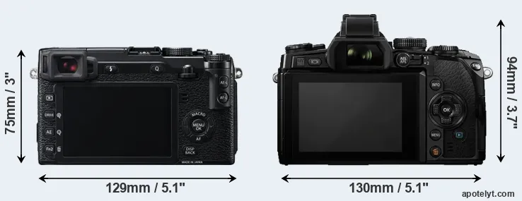 Comparison X-E2 or E-M1 rear