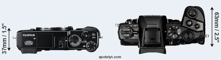 Compare X-E2 versus E-M1 top